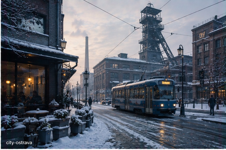 オストラヴァの街並み